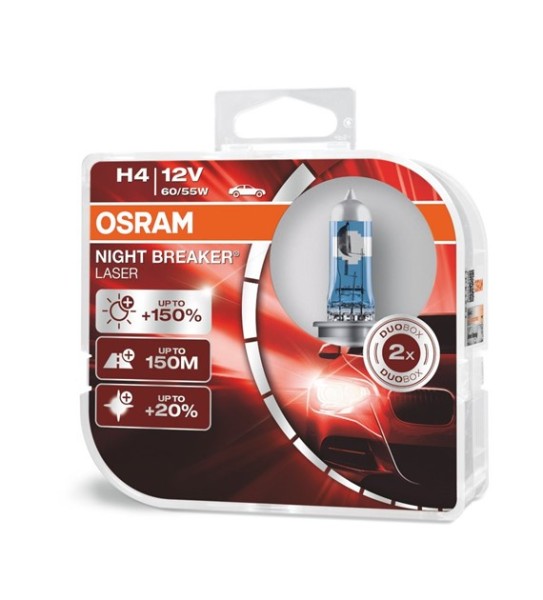 Osram H4 Night Breaker® Laser Duo Box 12V 60/55W