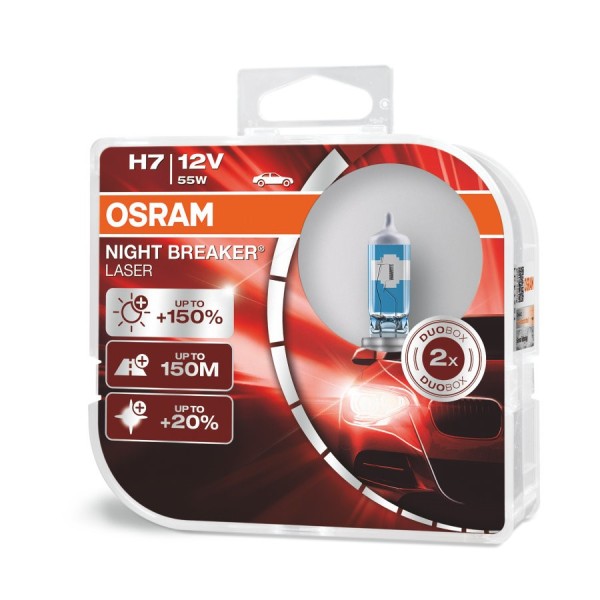 Osram H7 Night Breaker® Laser Duo Box 12V 55W